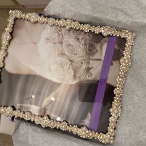 Arte de Casa Pearl-Embellished Photo Frame